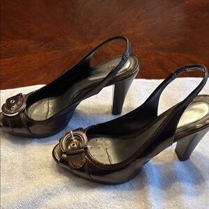 Elegant Brown Alfani Slingback Heels